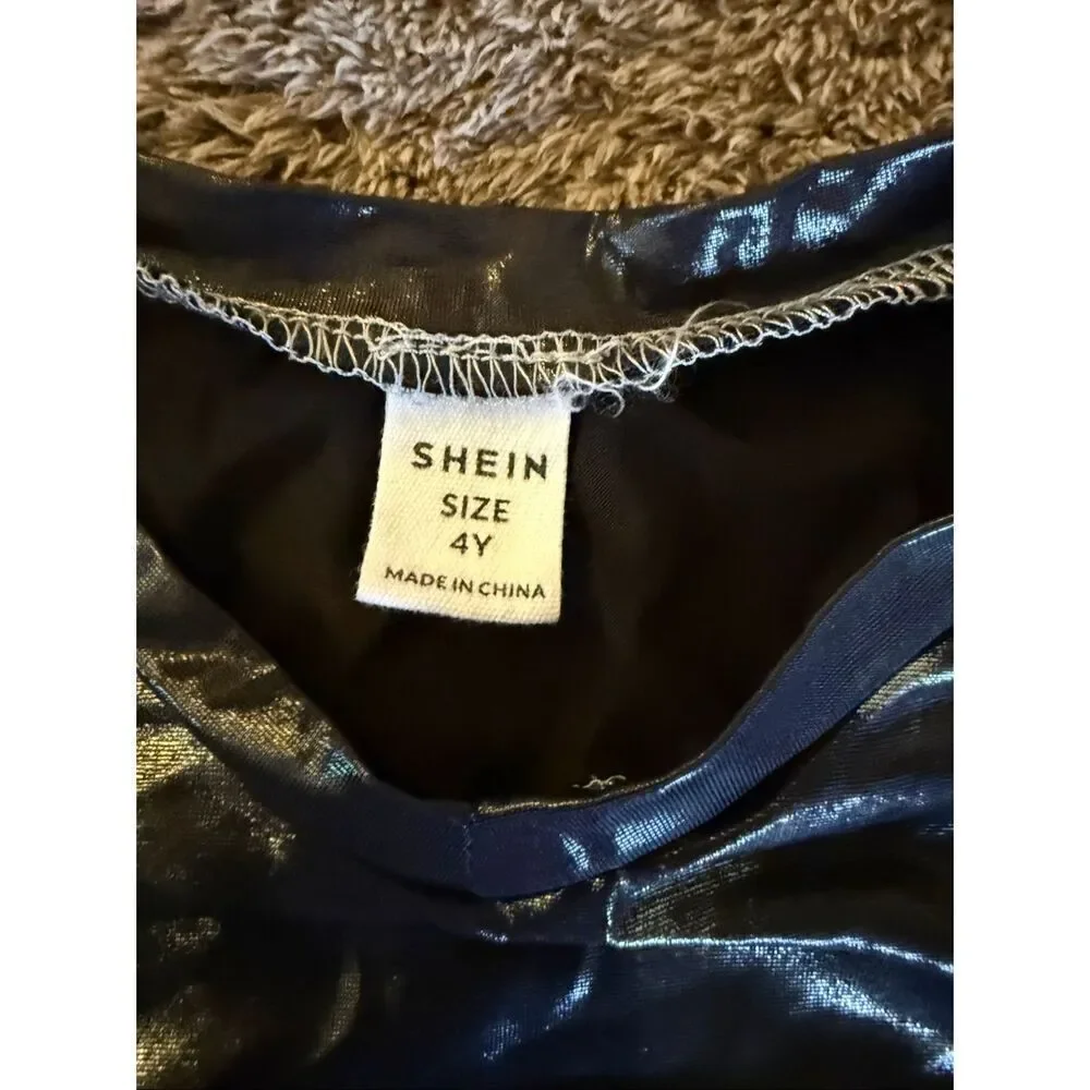 Shein brand black football-style jersey “NEW YORK 86